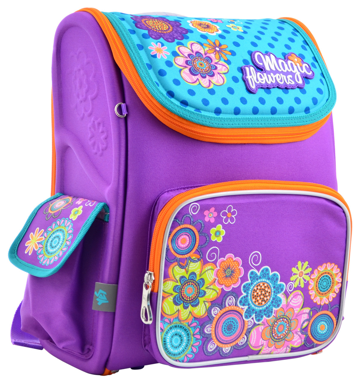 Рюкзак шкільний каркасний YES Н-17 Flowers, 34*29*15, 555102, фото 1