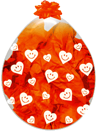 Куля упаковка прозора "Happy Hearts" Розмір: 18"(45 см). Пр-во: Sempertex (Колумбія)