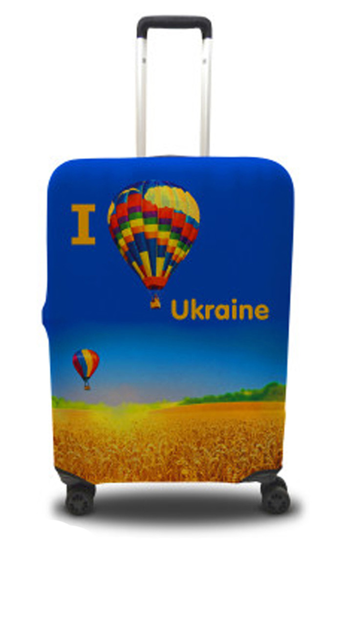 Чохол для валізи Coverbag я люблю Україну M принт 0403