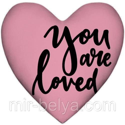 Подушка серце Love is подарункові подушки любов