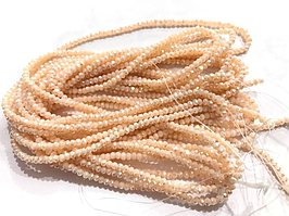 Намистини скляні Finding Граненка рондель Персиковий перелив 2 мм