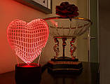Змінна пластина для 3D ламп "Серце" 3DTOYSLAMP, фото 2