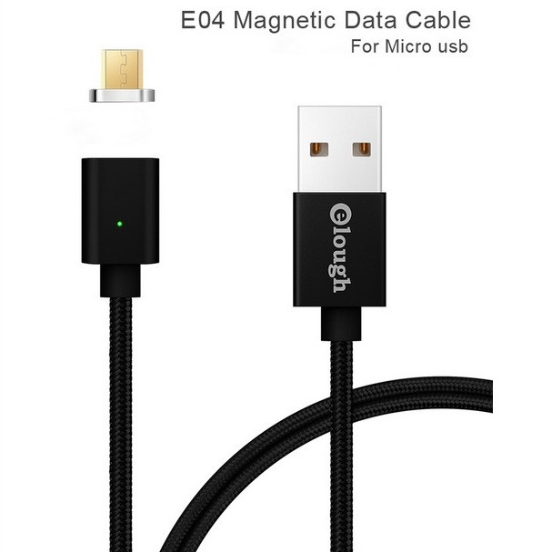 Elough E04 магнітний Micro-USB кабель чорний