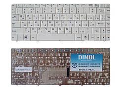 Оригінальна клавіатура для ноутбука MSI EX460, CR400, X300, X320, X340, X400, X410, X430, U200, U250 white
