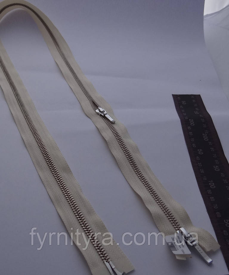 Метал YKK 100cm 801 молочний 2 біг No5 нікель, фото 1
