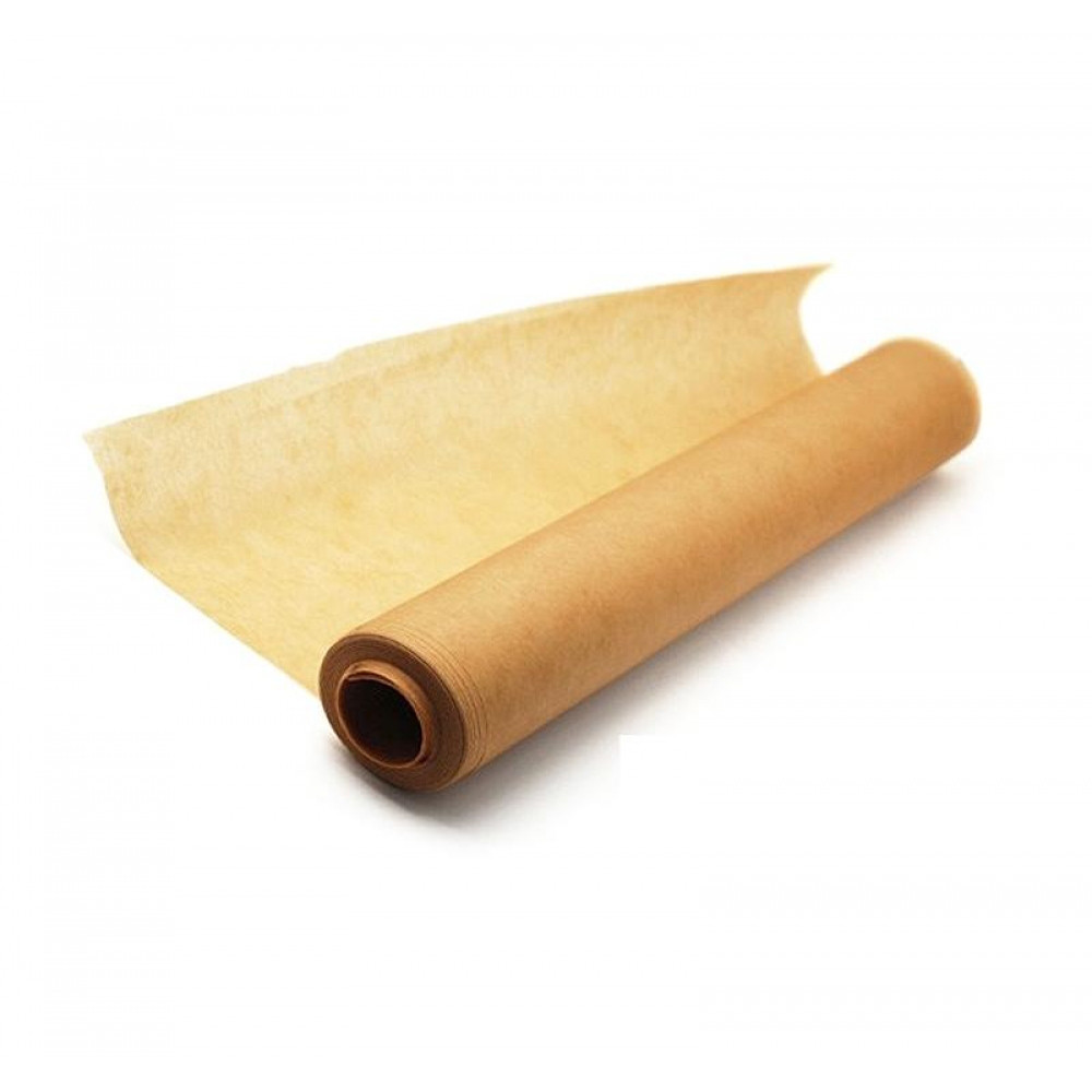 Пергамент-бумага для выпекания рулон 38 см на 100 м. пергамент, коричневая силиконизированная - фото 1 - id-p501639012