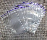 Пакети із замком Zip-Lock 80*100 мм бузкова стрічка, фото 2