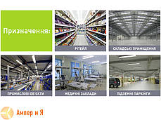Світильник лінійний IP65 для ламп LED T8x2 (0.6m) EUROLAMP, фото 4