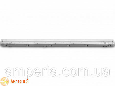 Світильник лінійний IP65 для ламп LED T8x2 (1.5m) EUROLAMP, фото 1