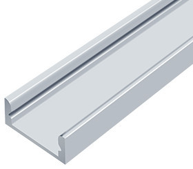 Алюмінієвий профіль ЛП7*16 мм для LED стрічки срібло (за 1 м) Код.56627