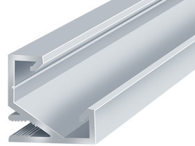 Алюмінієвий профіль кутовий ЛПУ17*17 мм для LED стрічки срібло (за 1 м) Код.56632