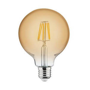 Світлодіодна лампа Едісона Filament GLOBE-6 6 W D125 Е27 2200 K Код.55151, фото 2