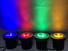 Світлодіодний тротуарний лінзований світильник LM987 5W червоний, синій, зелений, жовтий Код.59135, фото 2