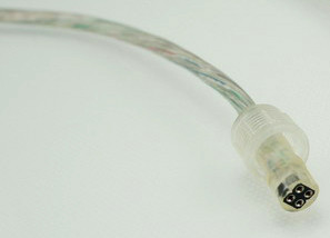 Конектор для RGB 4pin світлодіод. стрічки LD107 10 мм (5050) провід-конектор мама-затискач ip65 Код.57420