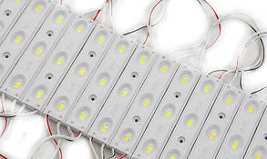 Светодиодный модуль M-5730SMD3CW-12 холодный белый IP67 Код.57578, фото 2