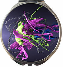 Металеве дзеркальце у формі "Коло" з Вашим дизайном (65х65 мм)