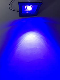 Світлодіодний лінзований прожектор 30W синій Slim Код.59149