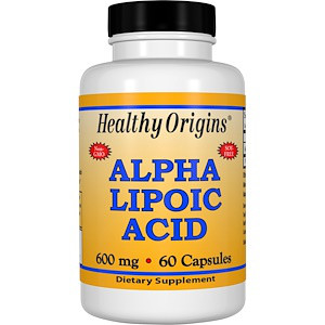 Healthy Origins, Альфа-ліпоєва кислота, 600 мг, 60 капсул