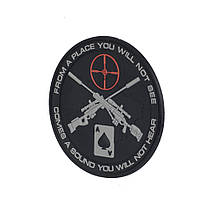 M-Tac нашивка Ukrainian Snipers PVC Black, фото 4