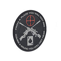M-Tac нашивка Ukrainian Snipers PVC Black, фото 5
