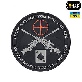 M-Tac нашивка Ukrainian Snipers PVC Black