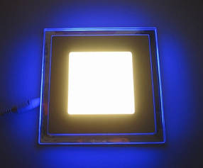 Світлодіодна панель LM 499 3 W 4500 K квадратна із синьою підсвіткою Код.58661