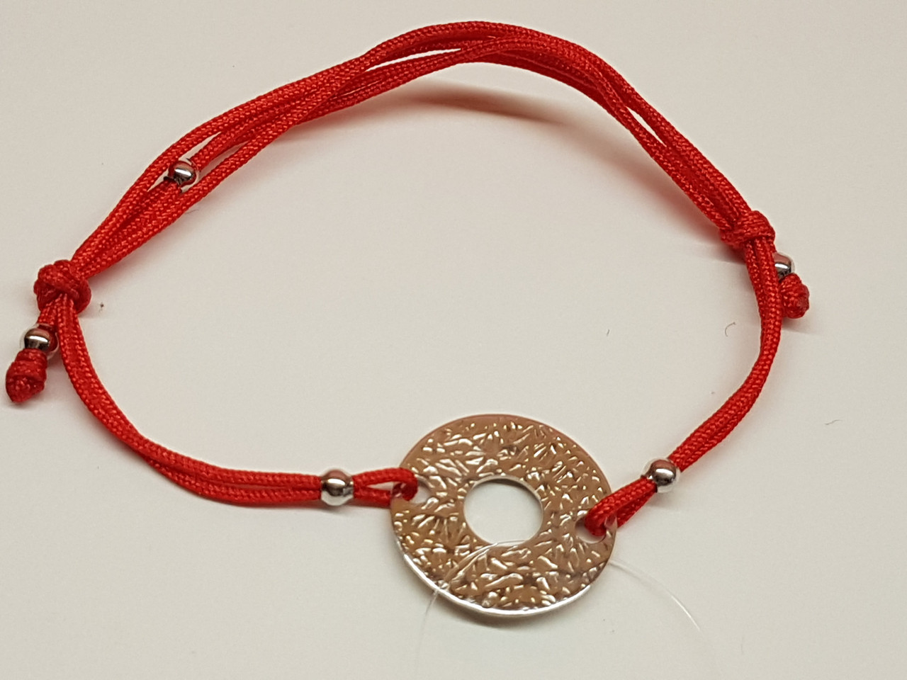 Браслет з текстилю з срібними вставками. 905-00989