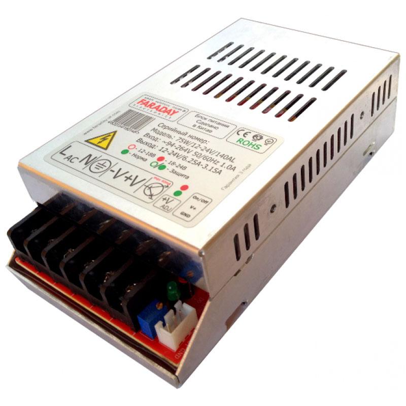 Блок живлення БЖ 75W/12-24V/140/AL
Faraday