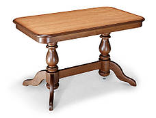 Кухонний стіл Askalon нерозкладний з масиву дерева, колір горіх / темний горіх, фото 2