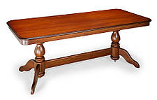 Кухонний стіл Askalon нерозкладний з масиву дерева, колір горіх / темний горіх, фото 3