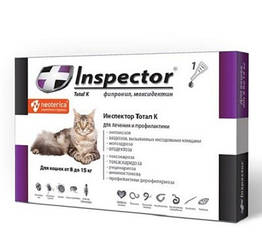 Інспенсер Квадро К (Inspector) краплі для кішок, 1 піпетка 8-15 кг