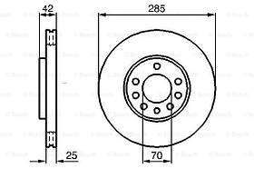 Гальмівний диск передній Fiat Croma (2005-) Bosch (0986479107)