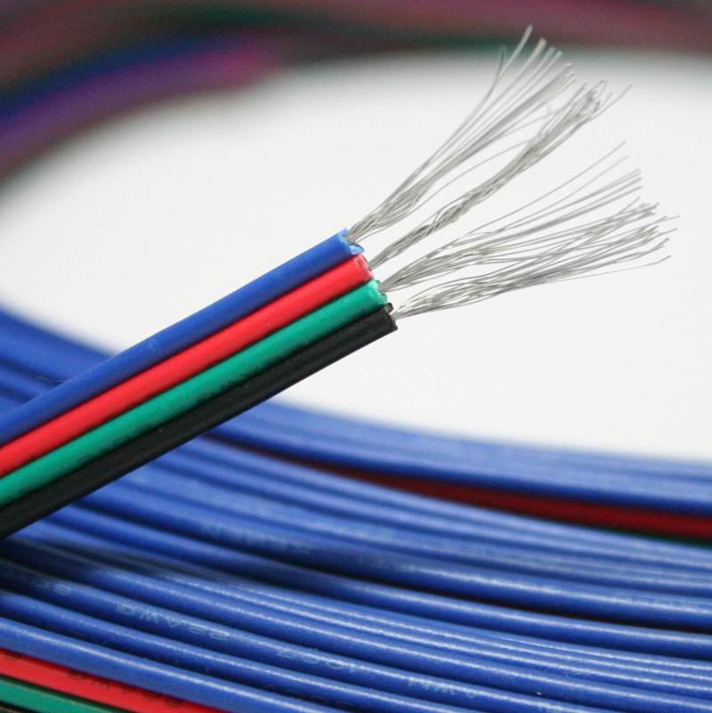 Провод (кабель плоский) 4-х жильный 4x0,32мм2 awg 22 для RGB ...