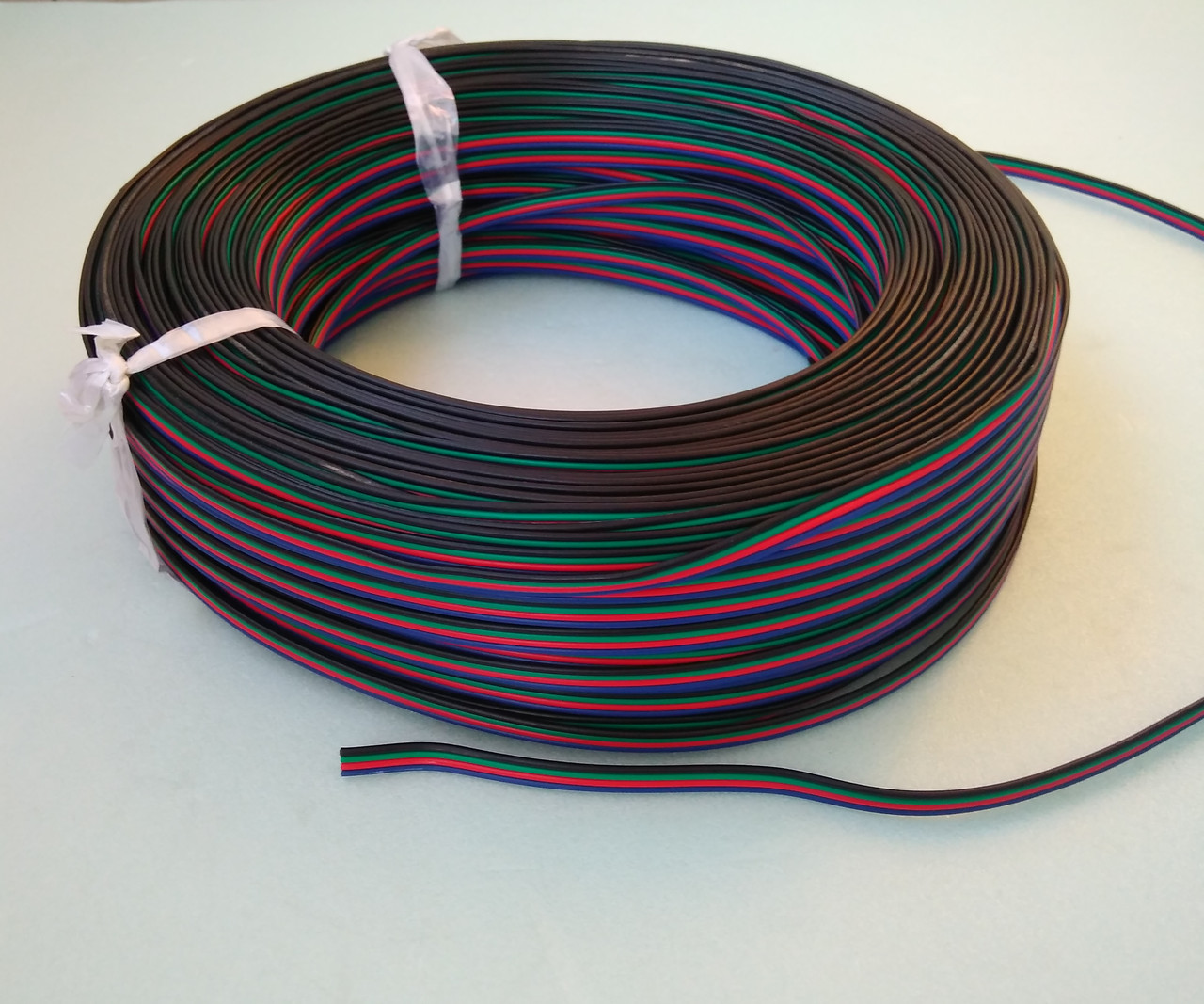 Провод (кабель плоский) 4-х жильный 4x0,32мм2 awg 22 для RGB ...
