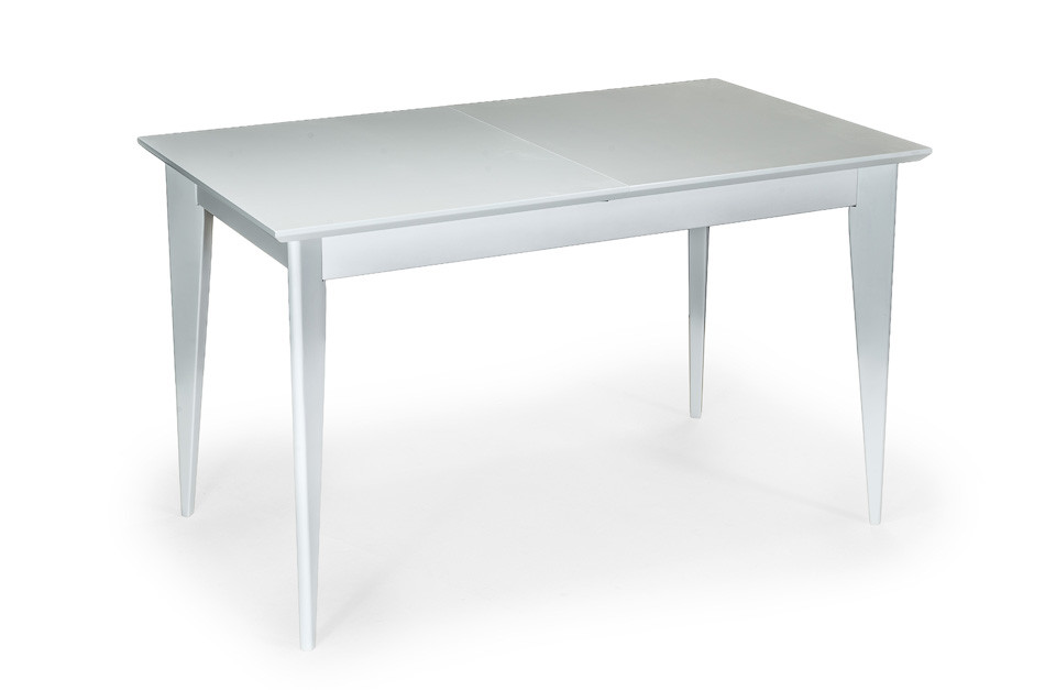 Кухонний стіл Мілан розкладний Askalon з масиву дерева, колір білий /бежевий