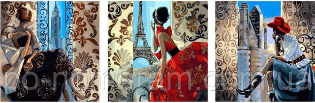 картини триптих за номерами