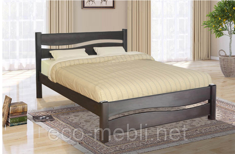 Двоспальне ліжко Волна горіх темний Мікс Меблі, фото 1