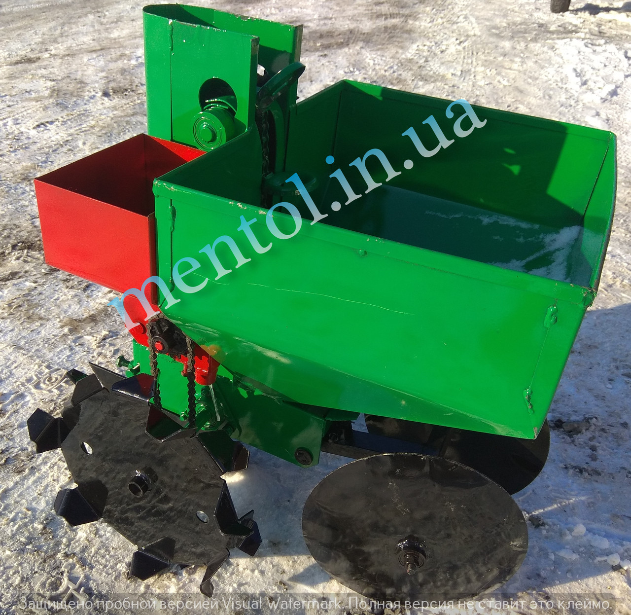 Картоплесаджалка ZV КСН-1М (45 л, ланцюгова, з бункером для добрив)