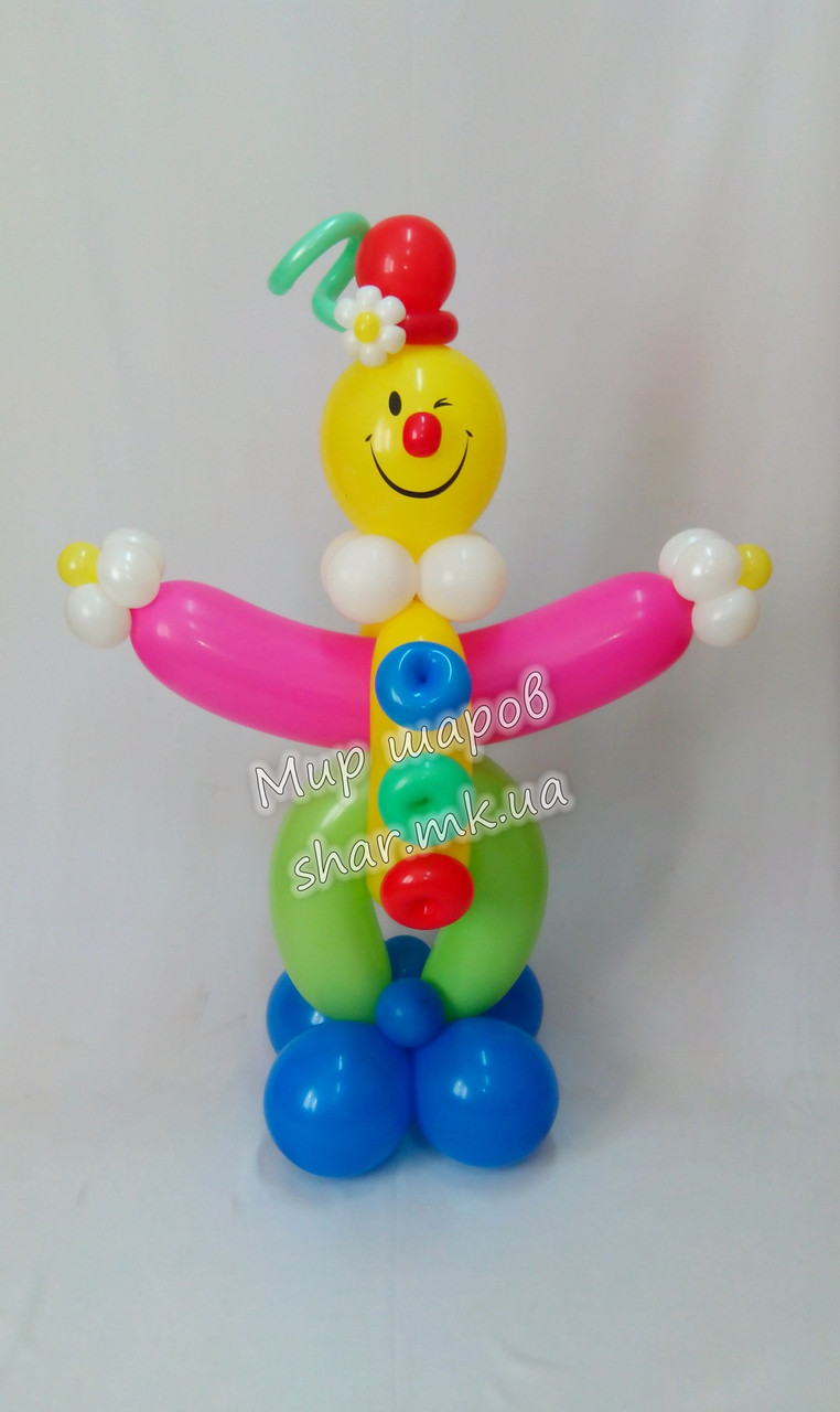 Веселый клоун из воздушных шаров - фото 1 - id-p30584778