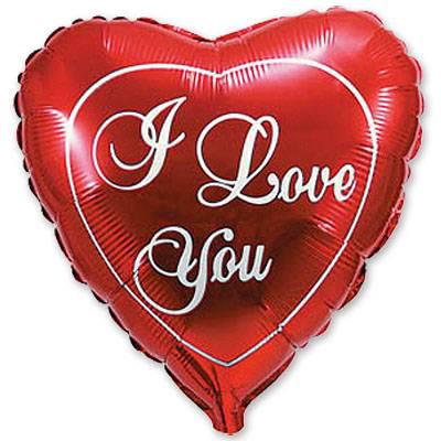 Фольговані кулі міні-фігури Flexmetal( Іспанія ) серце червоне "Я тебе люблю"