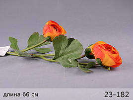 Цветок искусственный "пион", (оранж.)