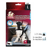 Шлейка в автомобіль для собак Карлі-Фламінго CEФТІ ХАРНЕСС, L 17-24 кг 68-86 см
