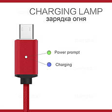 Garas магнітний кабель 3 в 1 MicroUSB / Type-C / Lightning рожевий, фото 2