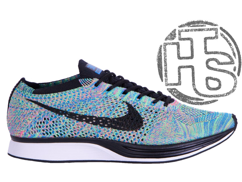 Чоловічі кросівки Nike Flyknit Racer Green Strike/Black/Blue 526628-304
