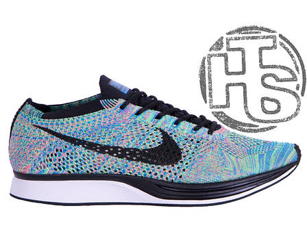 Чоловічі кросівки Nike Flyknit Racer Green Strike/Black/Blue 526628-304, фото 1