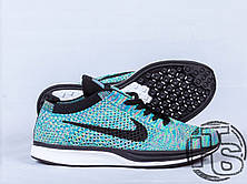 Чоловічі кросівки Nike Flyknit Racer Green Strike/Black/Blue 526628-304, фото 4