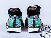 Чоловічі кросівки Nike Flyknit Racer Green Strike/Black/Blue 526628-304, фото 6