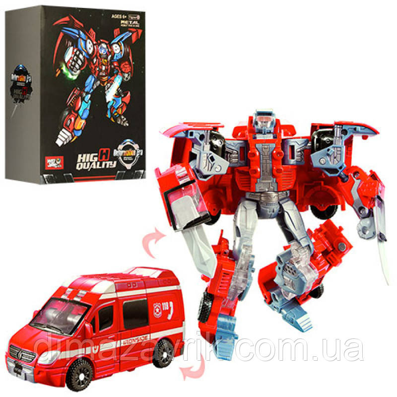 Робот Трансформер Fire Warrior Швидка допомога J8015B, фото 1