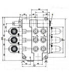 Гідророзподільник моноблочний OMFB LT60 (2 важеля), фото 3