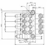 Гідророзподільник моноблочний OMFB LT25 (5 важелів), фото 2